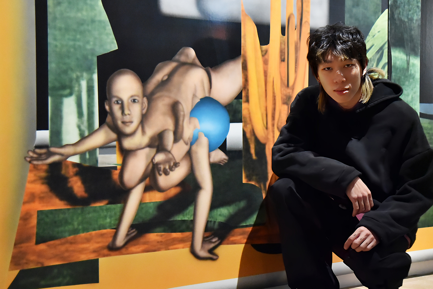華梵大學美術系碩士生陳岳宏於金車文藝中心辦個展