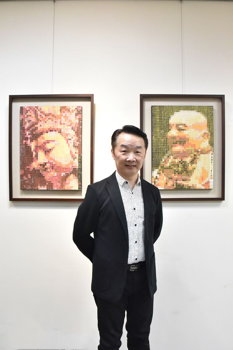 華梵大學佛藝系四年級李江倍的篆刻創作《海印三昧》。  