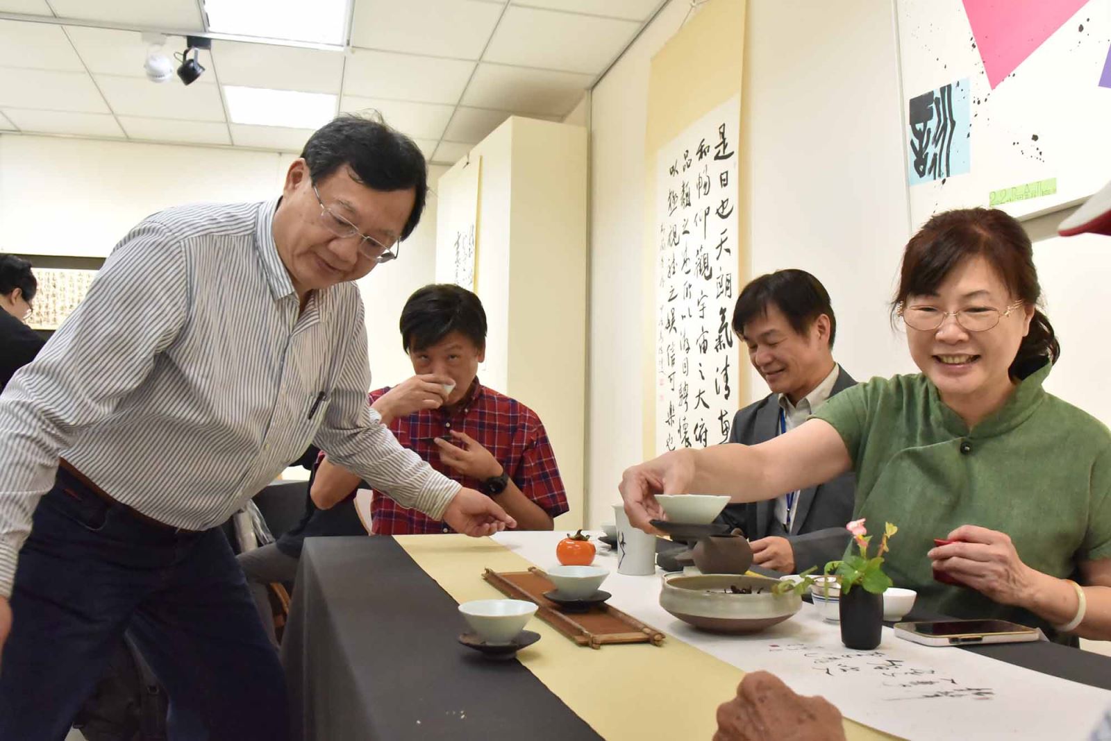 展場特別準備茶席給來訪者。  
